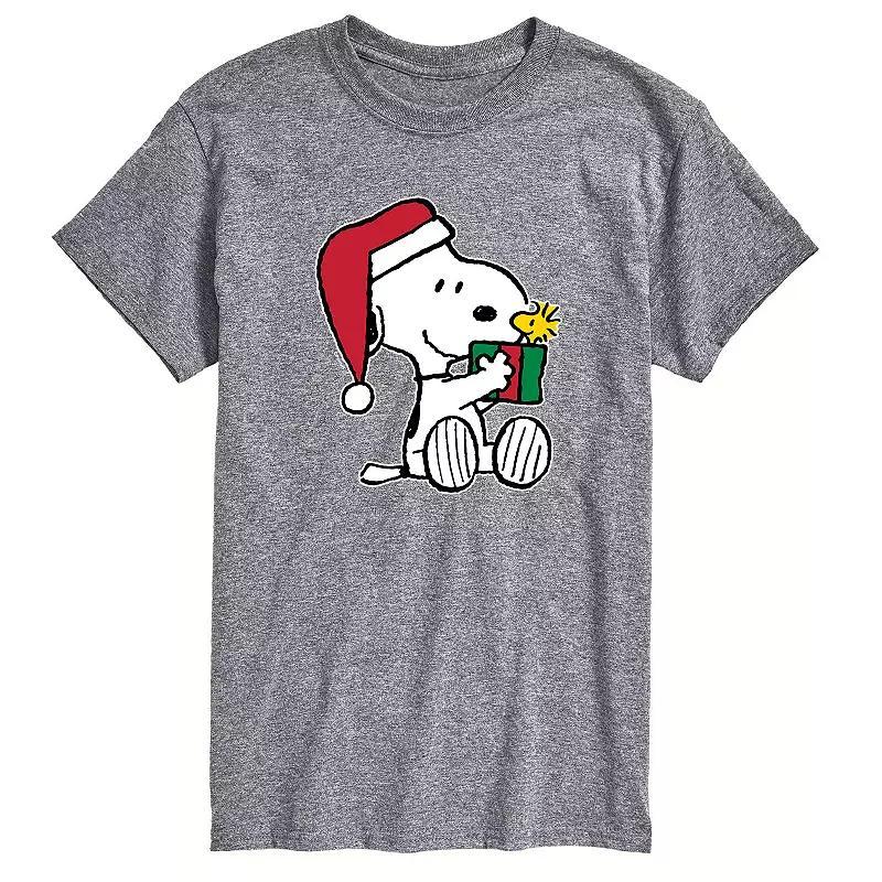 Big & Tall Peanuts Holiday Gift Tee, Mens Product Image