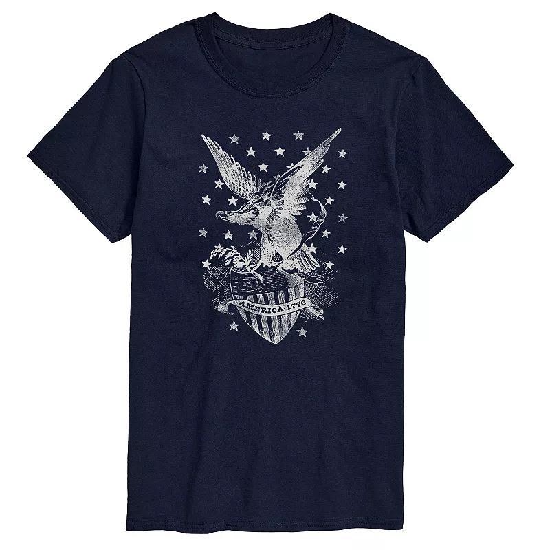 Big & Tall America Eagle Stars Graphic Tee, Mens Blue Product Image