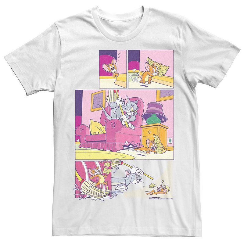 Mens Tom And Jerry Comic Strip Panels Tee Product Image