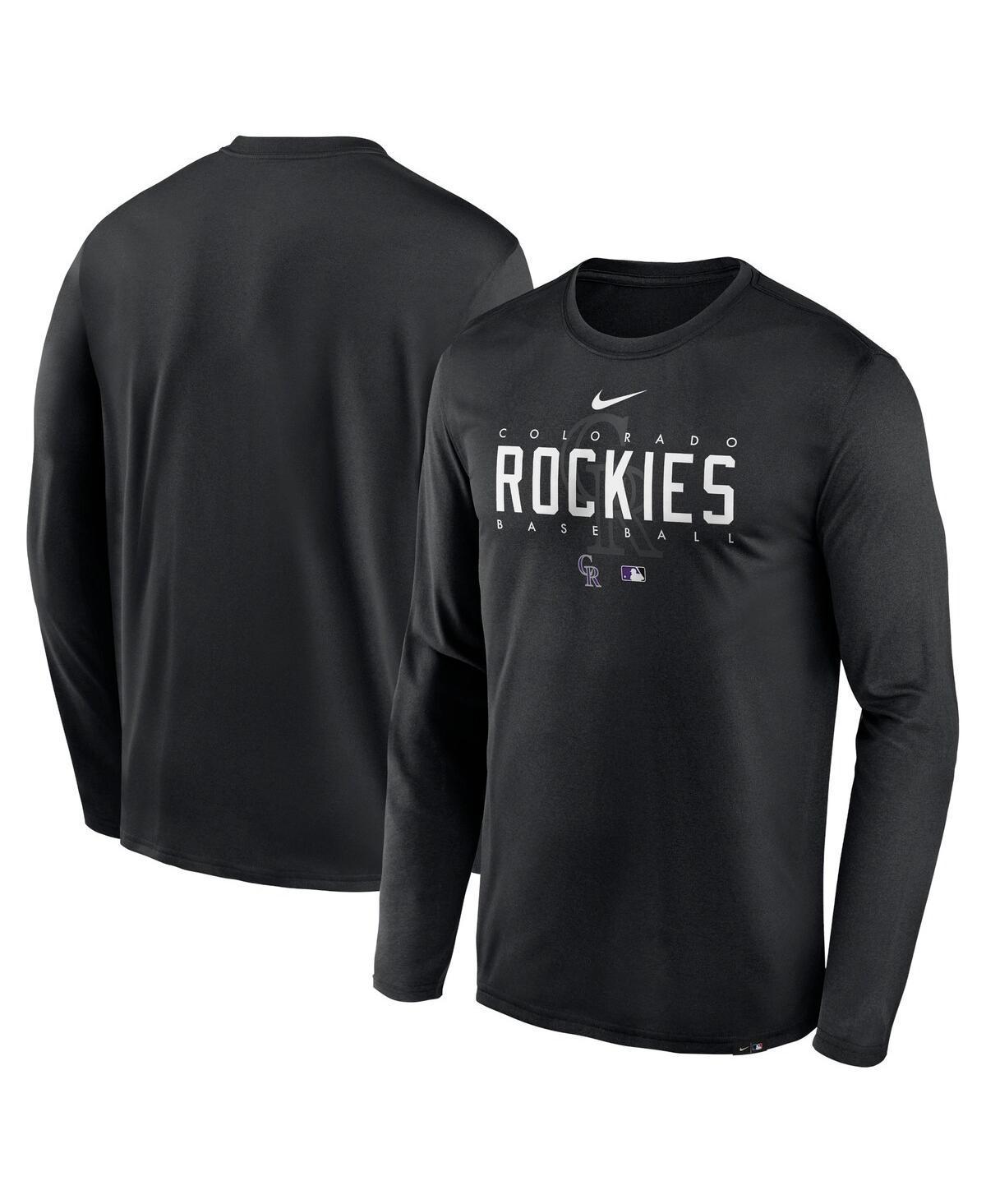 Mens Nike Black Colorado Rockies Authentic Collection Team Logo Legend Performance Long Sleeve T-shirt Product Image