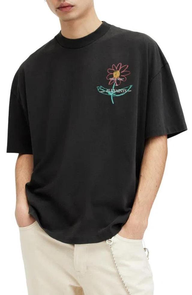 Crayo Graphic T-shirt In Washed Black Product Image