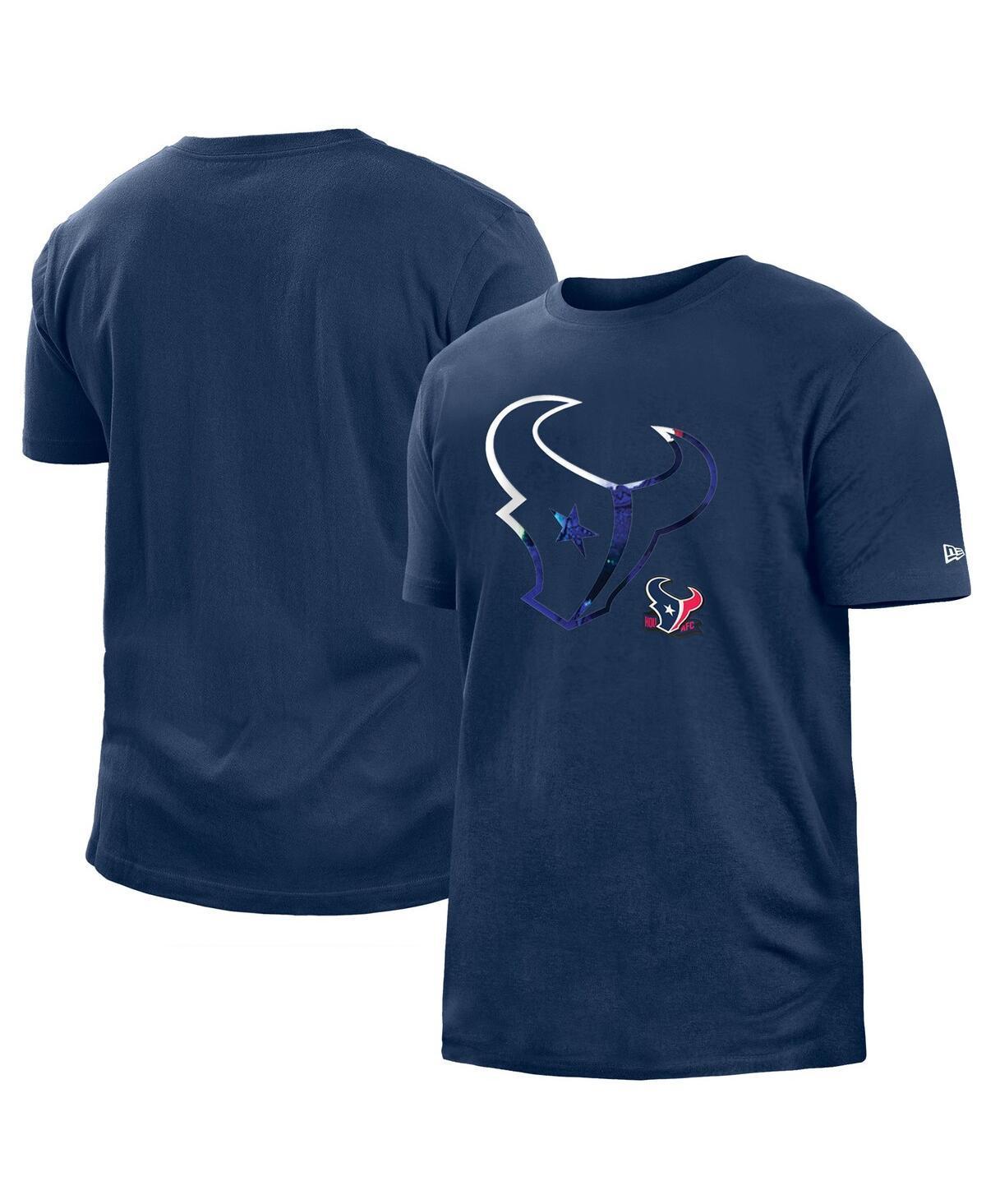 Mens New Era Navy Houston Texans 2022 Sideline Ink Dye T-shirt Product Image