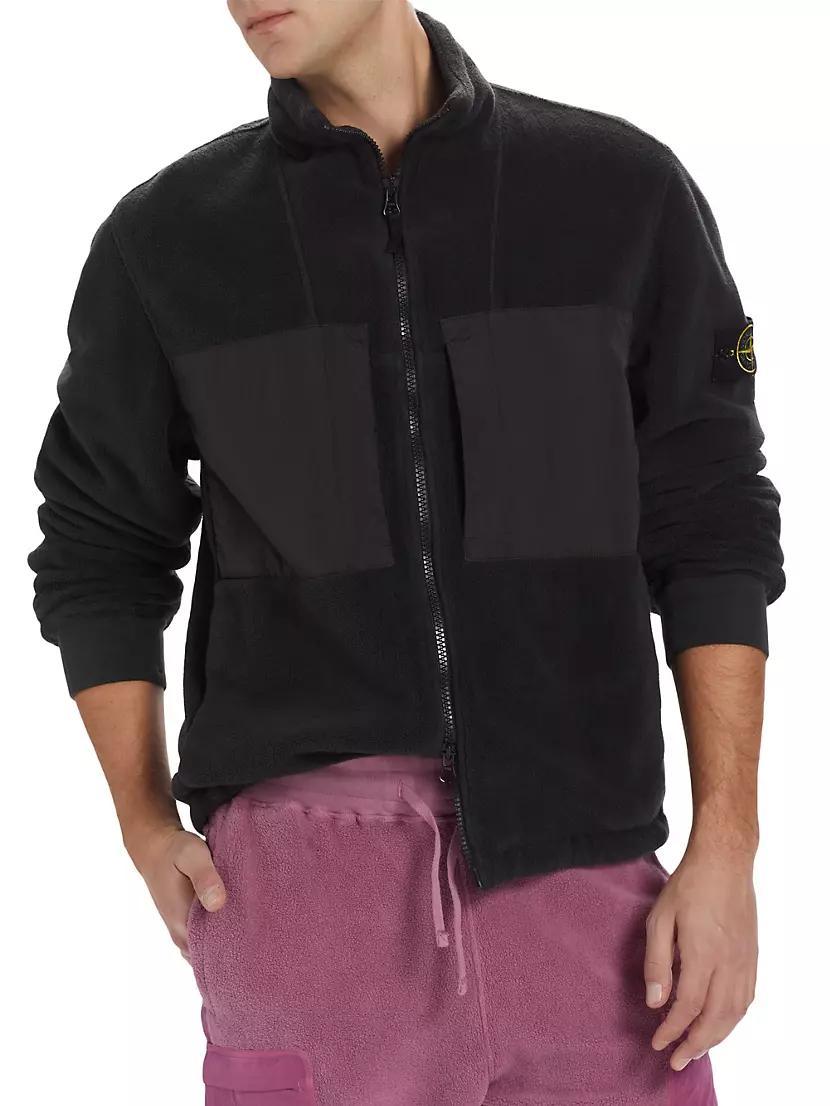 Mens Cotton-Blend Fleece Jacket Product Image