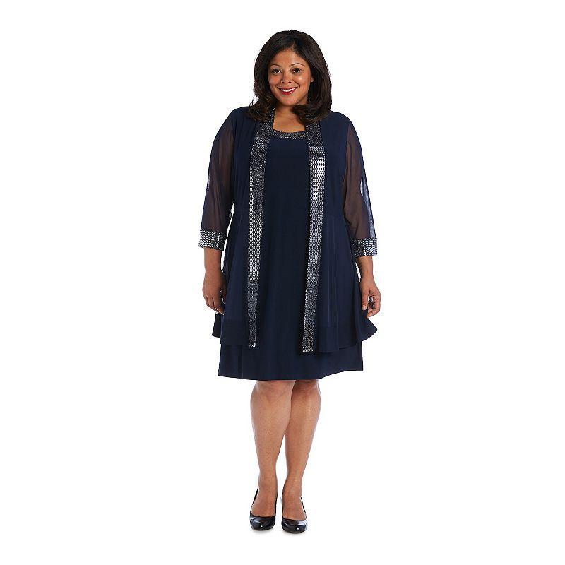 R  M Richards Plus Size 34 Sleeve Round Neck Trim Detail 2 Product Image