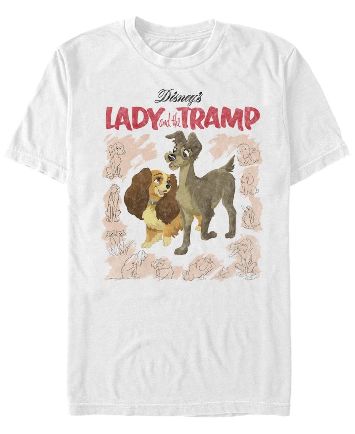 Mens Lady and the Tramp Vintage-Like Cover Short Sleeve T-shirt Product Image