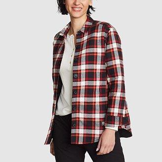 Women's Quilted Flannel Shirt Jacket Product Image