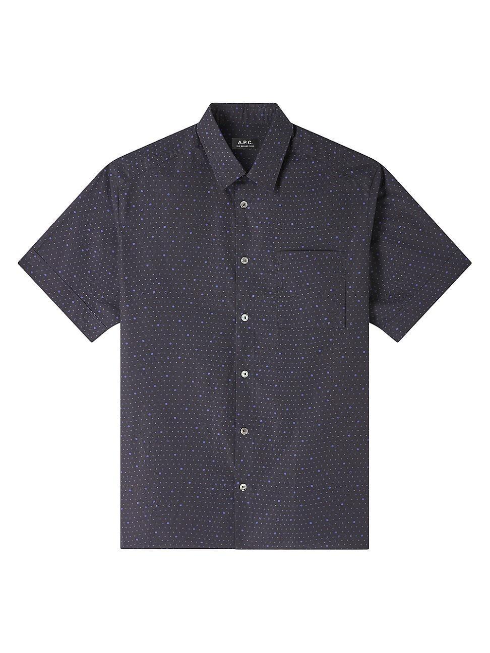 Mens Ross Polka Dot Cotton Shirt Product Image