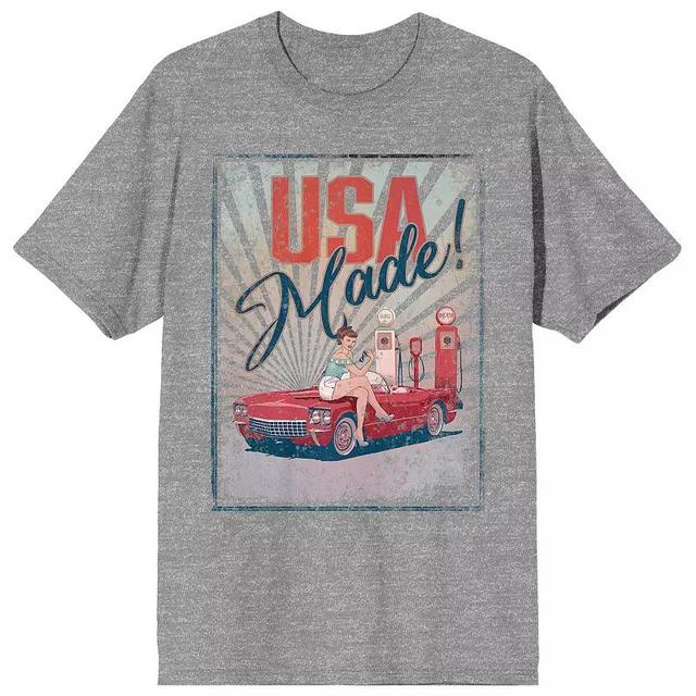 Mens Americana Vintage Car Graphic Tee Product Image