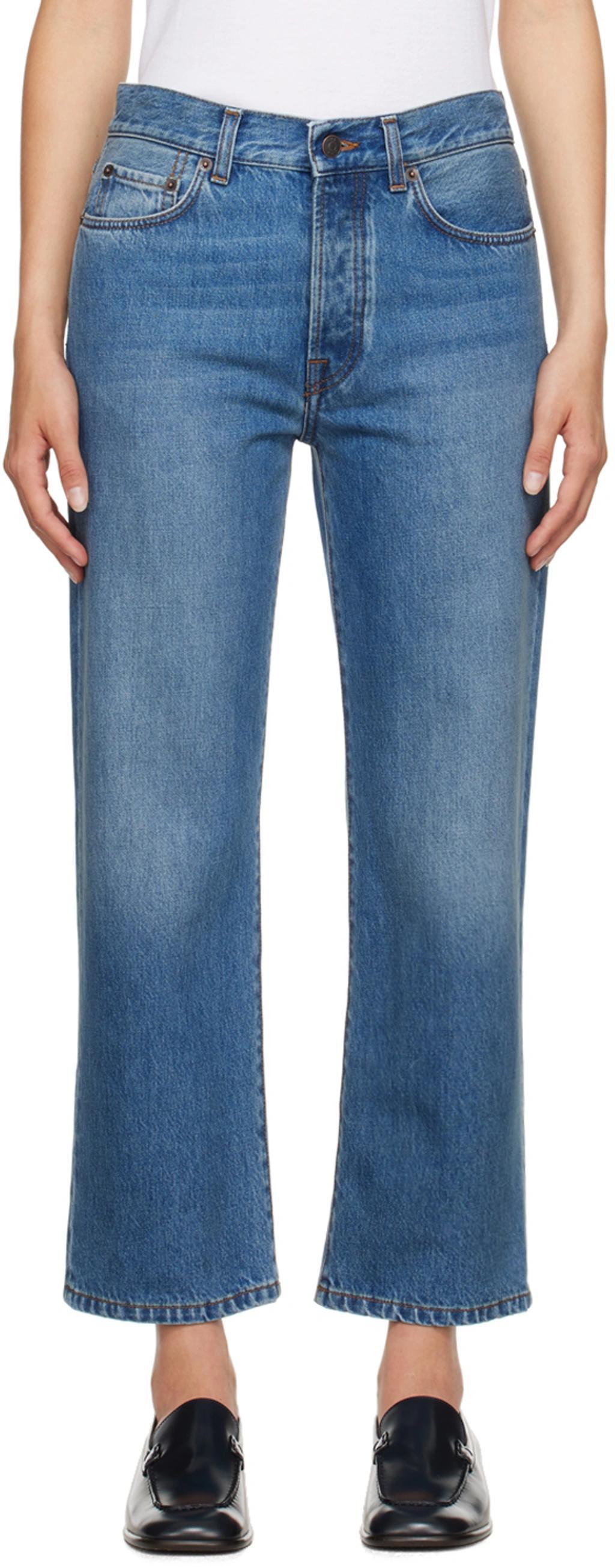 Lesley Mid-rise Straight-leg Jeans In Blue product image