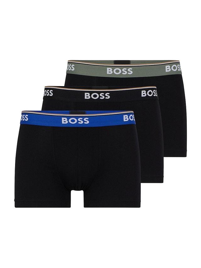 Mens Three-Pack of Stretch-Cotton Trunks Product Image