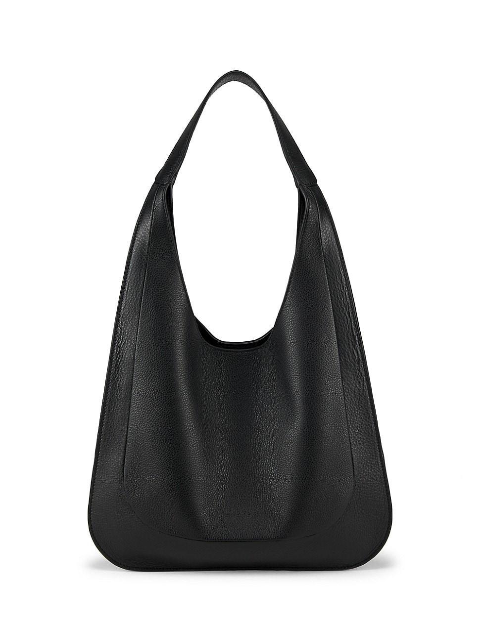 Womens Midi Leather Hobo Bag Product Image