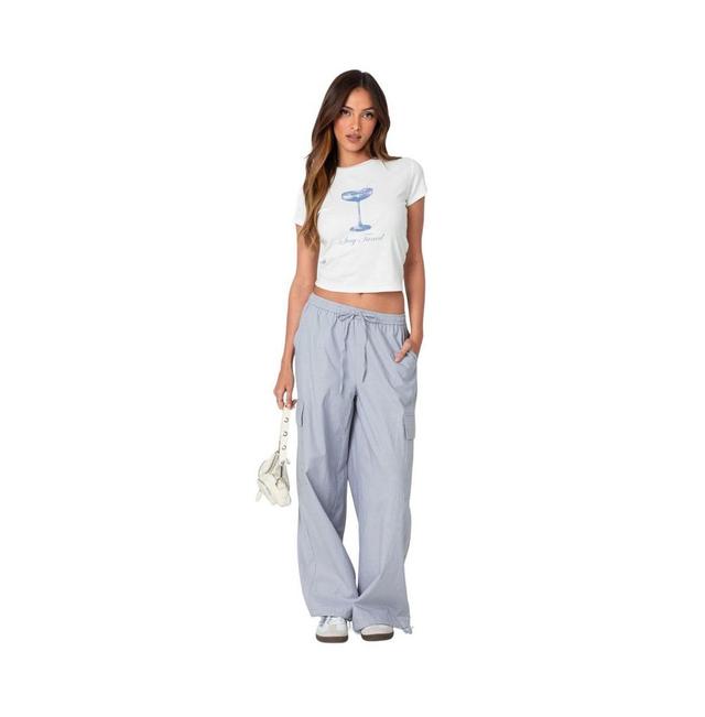 Edikted Womens Phoenix Linen Look Cargo Pants Product Image