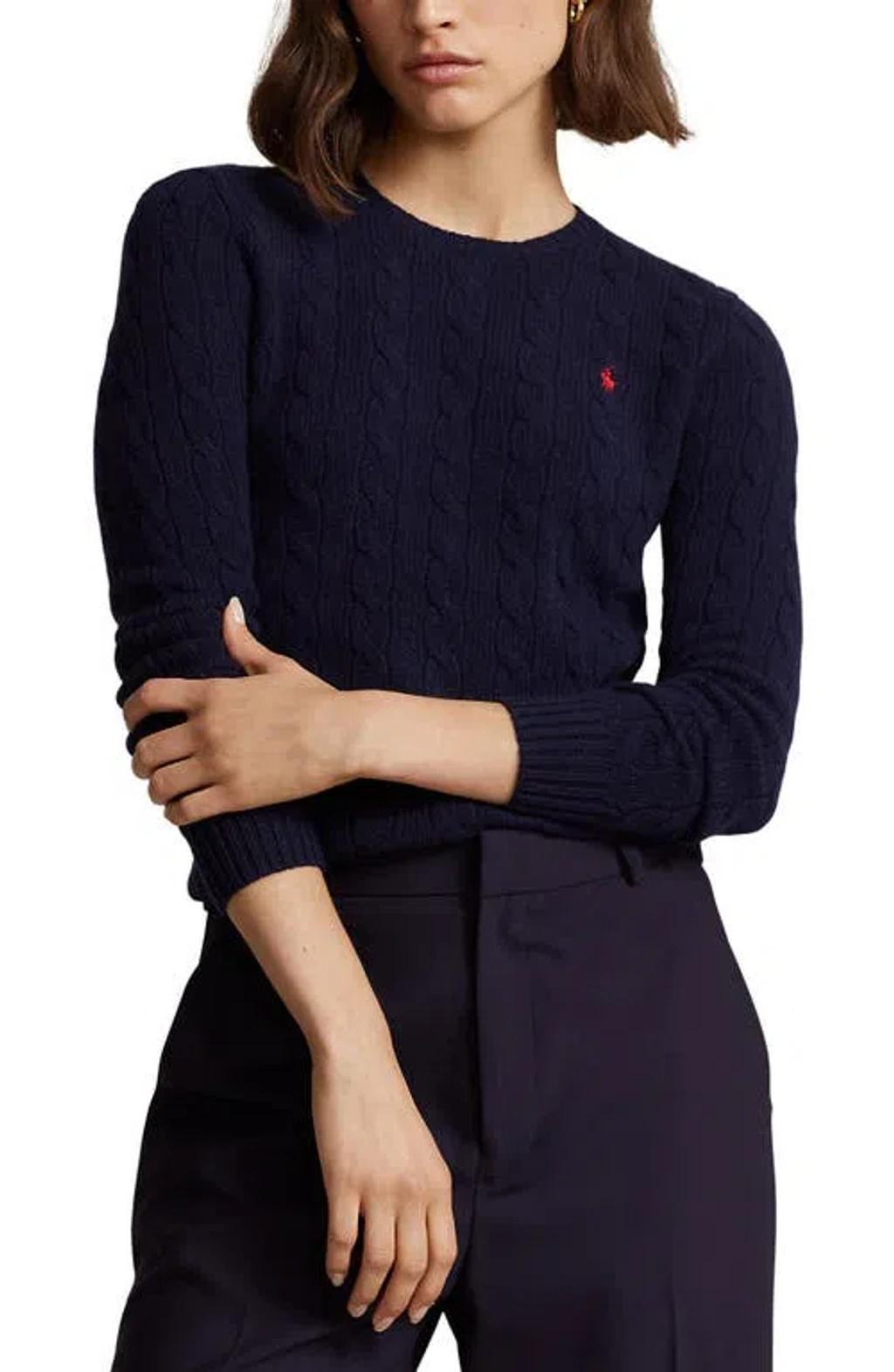 POLO RALPH LAUREN Classic Fit Cable Jumper In Hunter Navy product image