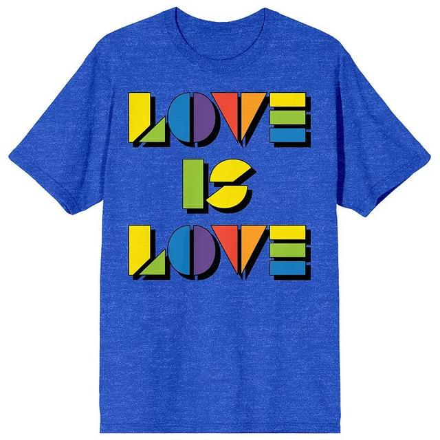 Mens Pride Rainbow Love Is Love Tee Product Image