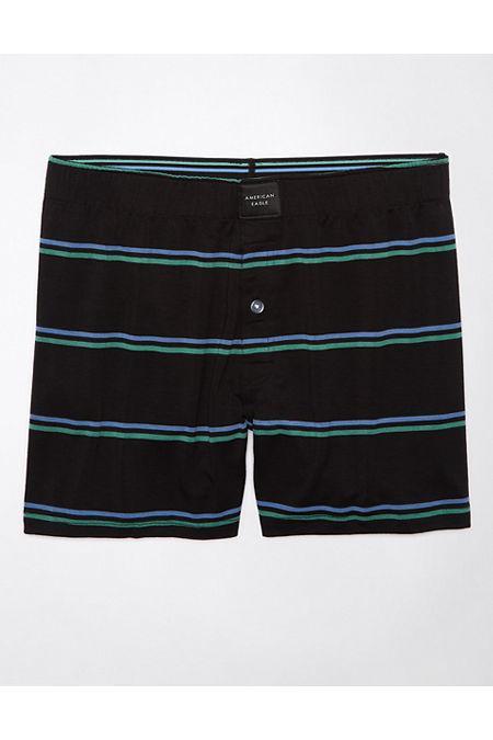 AEO Stripes Slim Knit Ultra Soft Boxer Short Mens Product Image