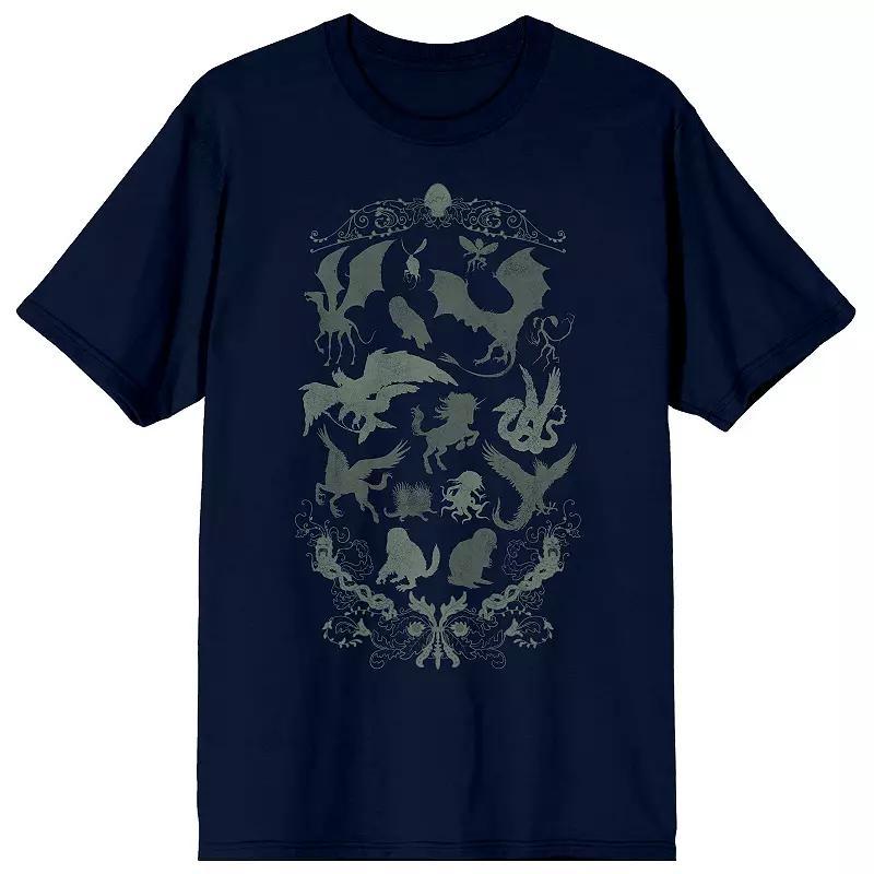 Mens Harry Potter Creatures Tee Blue Product Image