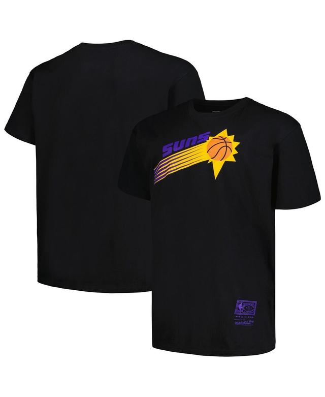 Mens Mitchell & Ness Black Distressed Phoenix Suns Big and Tall Hardwood Classics Vintage-Like Logo T-shirt Product Image