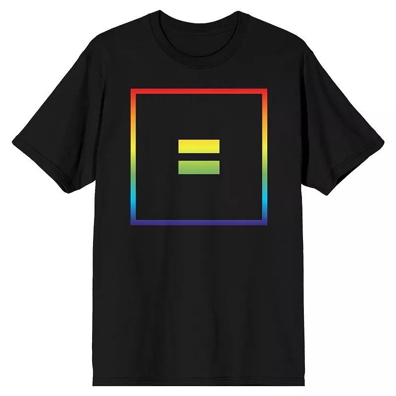 Mens Pride Rainbow Box with Equal Sign Tee Product Image