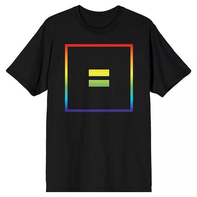 Mens Pride Rainbow Box with Equal Sign Tee Product Image