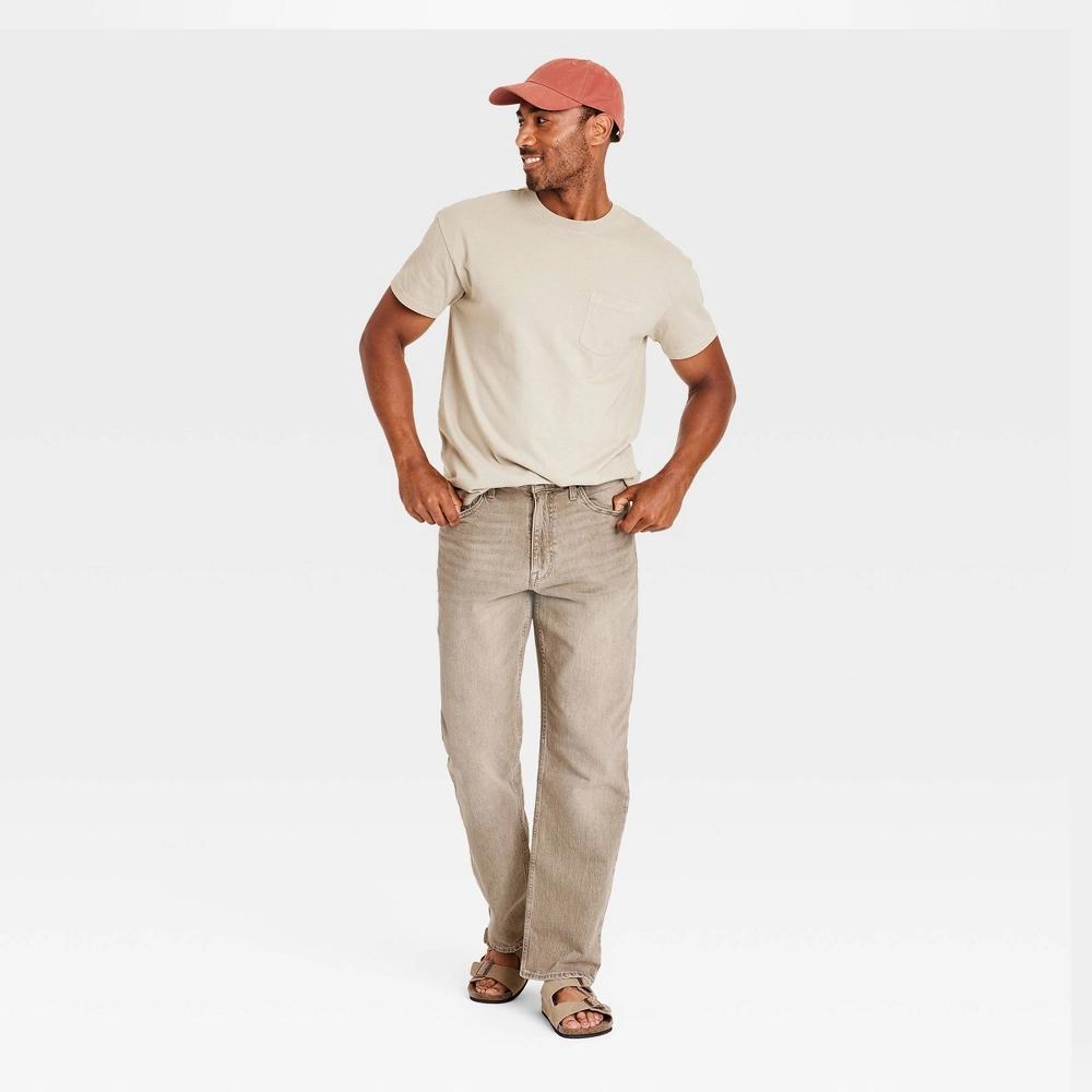 Mens Relaxed Fit Jeans - Goodfellow & Co Tan 30x32 Product Image