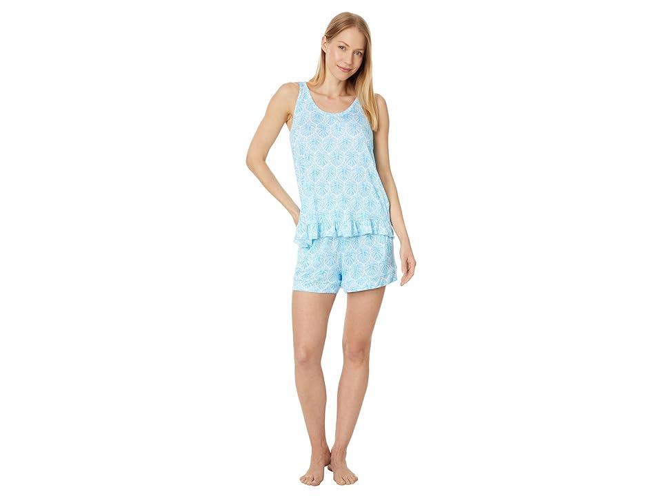 Tommy Bahama Sleeveless Short PJ Set (Palm Leaf) Women's Pajama Sets Product Image