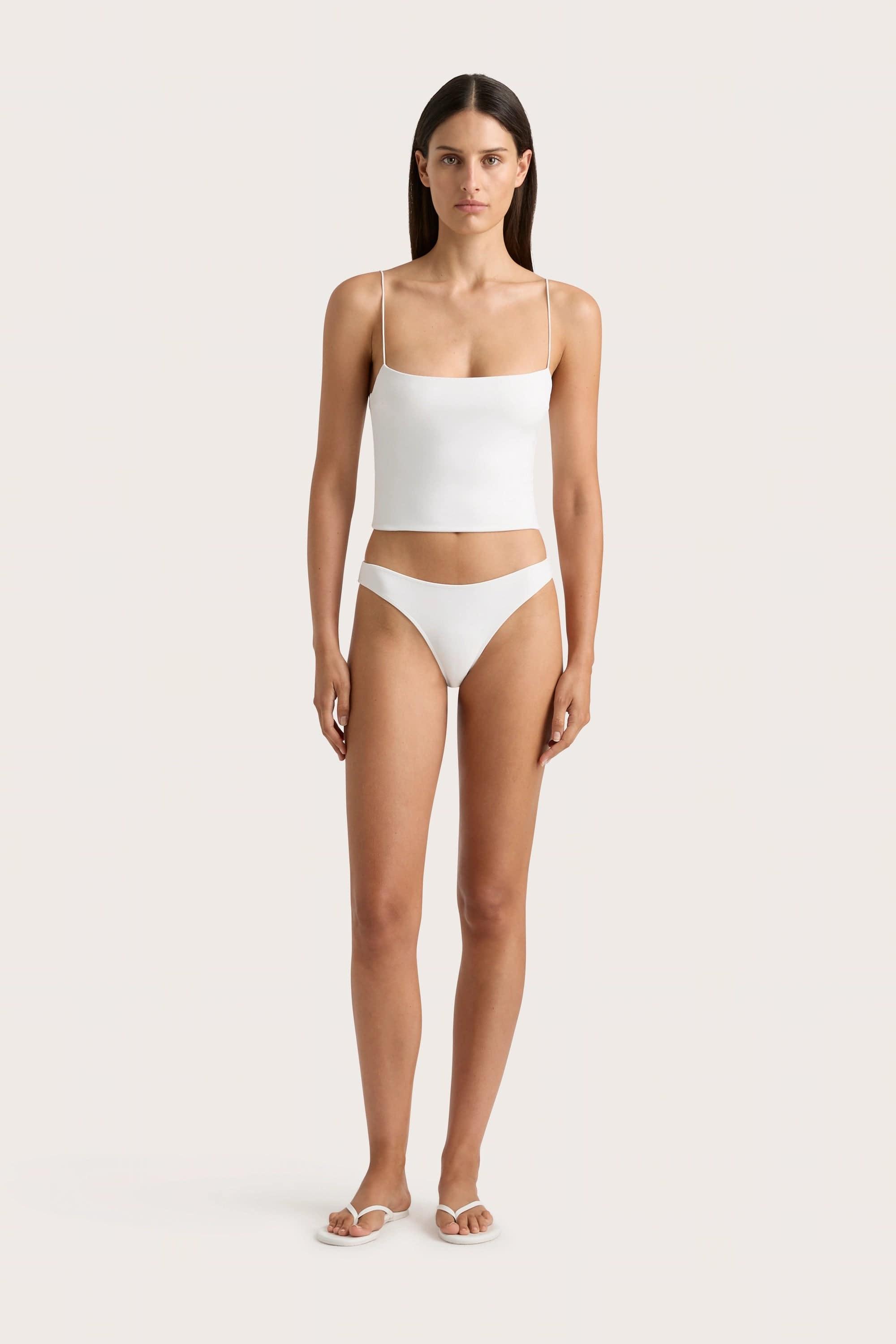 Jean Swim Top White Product Image