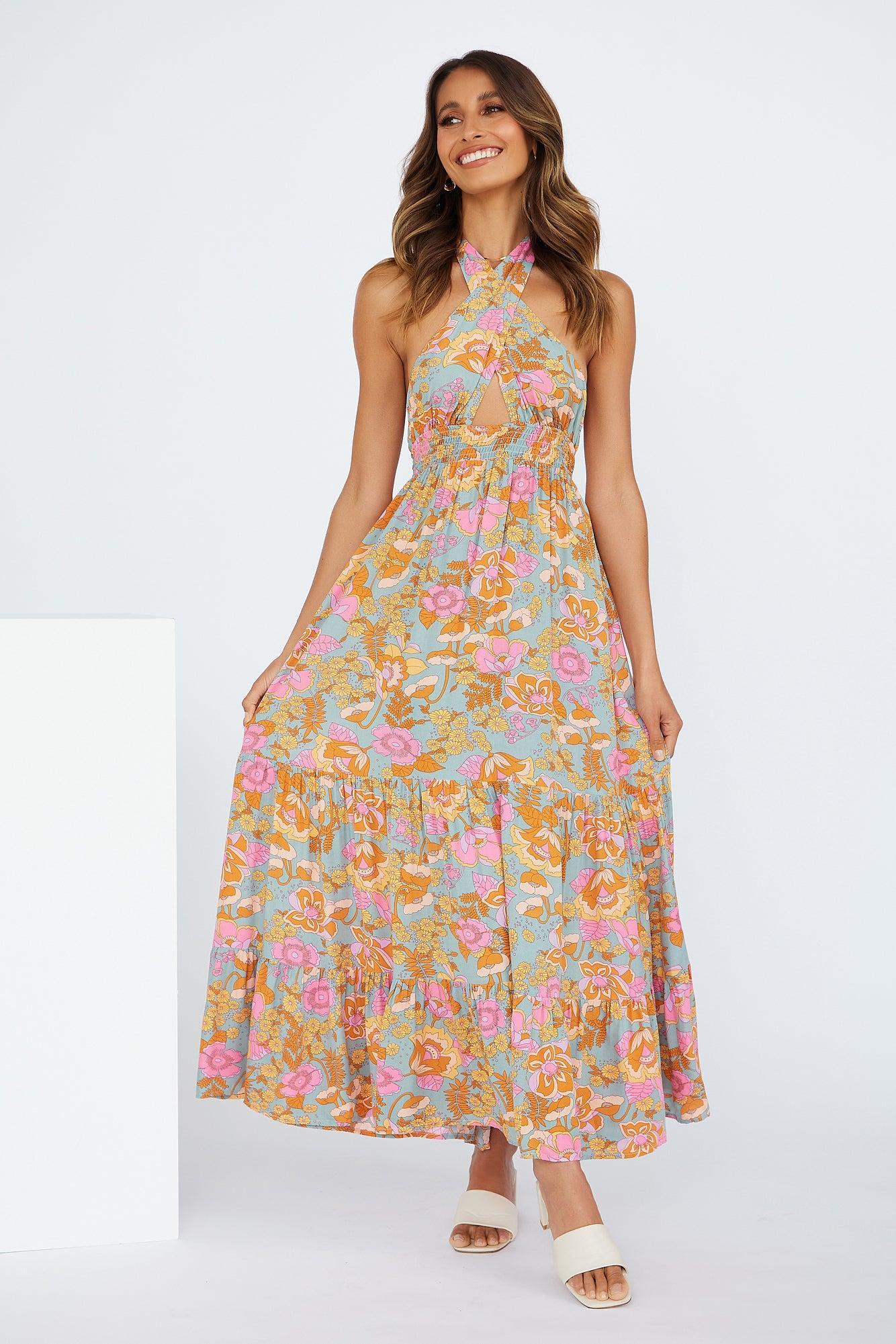 Important Piece Maxi Dress Sage Product Image