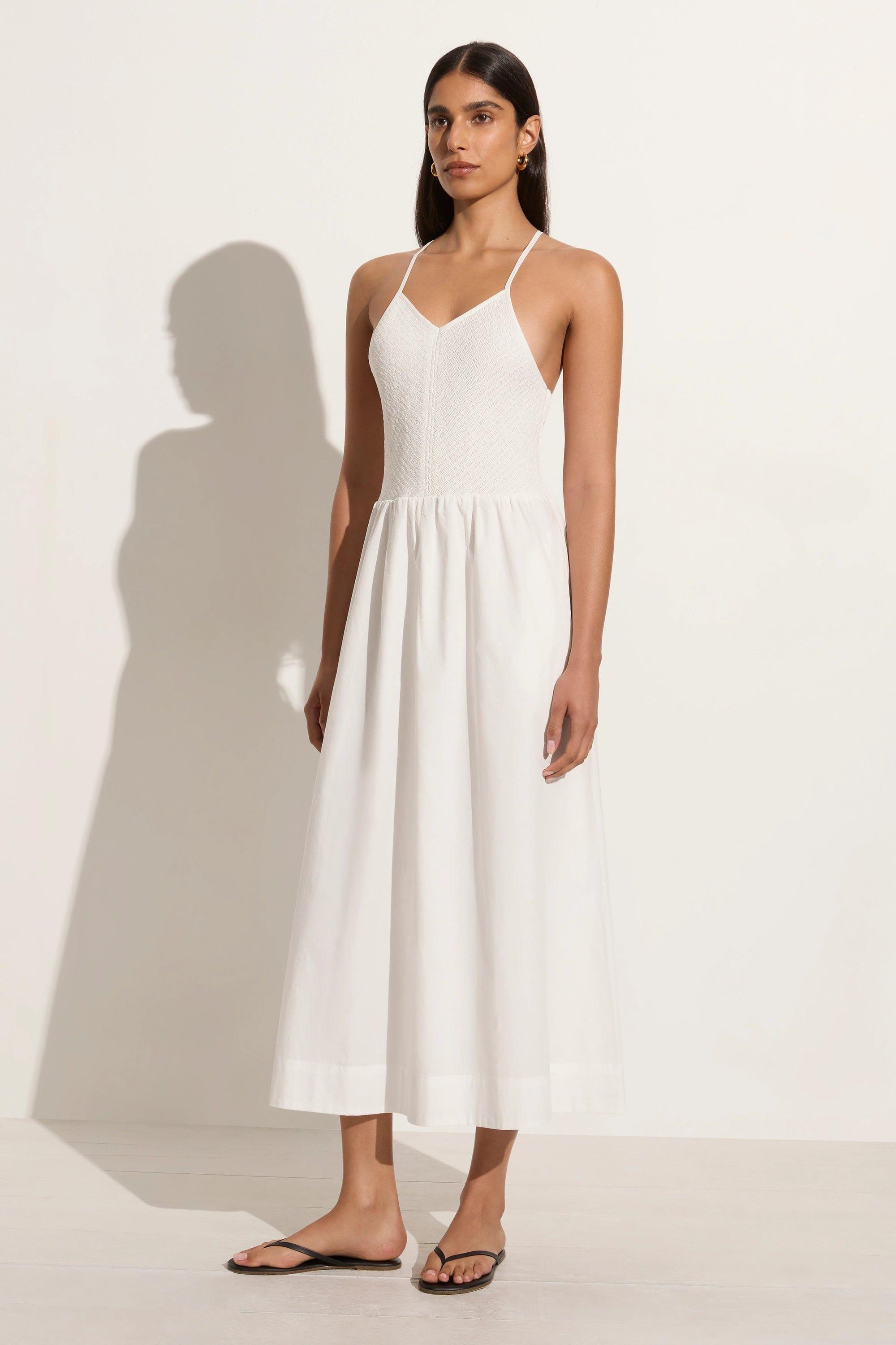 Camera Midi Dress White Product Image