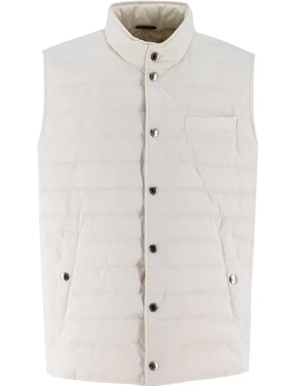 BRUNELLO CUCINELLI Down Jacket In White Product Image