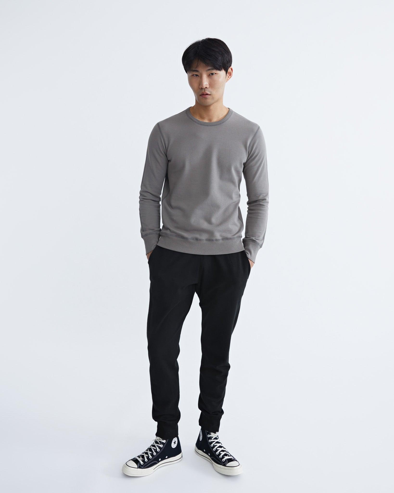 Lightweight Terry Slim Crewneck Male Product Image