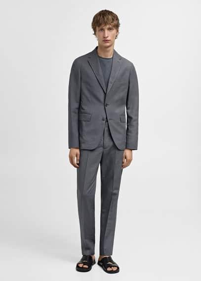 Mango Mens Pleats Detail Suit Pants Product Image