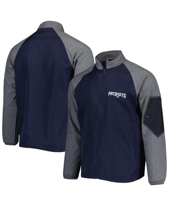 Mens Dunbrooke New England Patriots Hurricane Raglan Full-Zip Windbreaker Jacket Blue Product Image