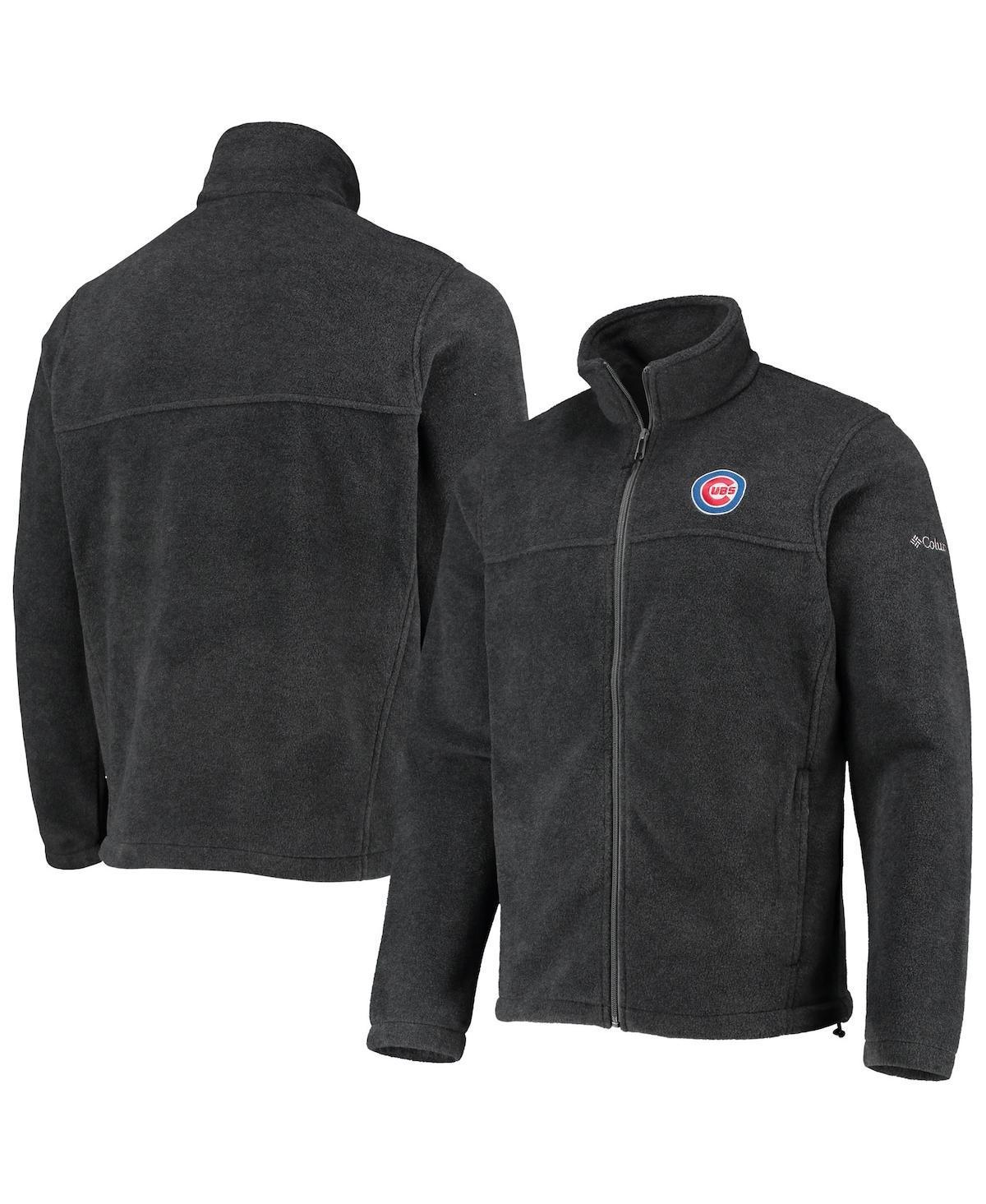 Mens Columbia Charcoal Chicago Cubs Full-Zip Flanker Jacket Product Image