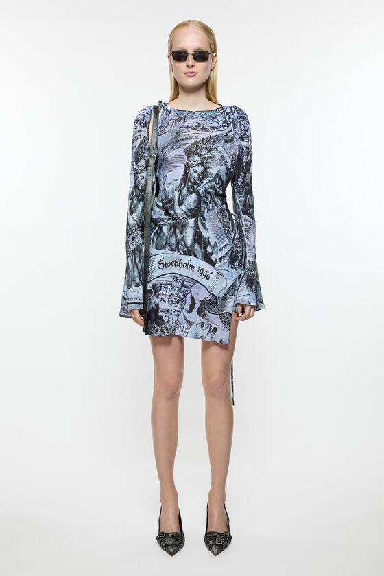 Printed wrap dress Product Image