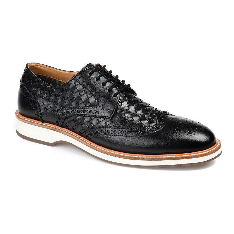 Thomas & Vine Mens Radcliff Wide Width Tru Comfort Foam Lace-Up Woven Wingtip Derby Shoes Product Image