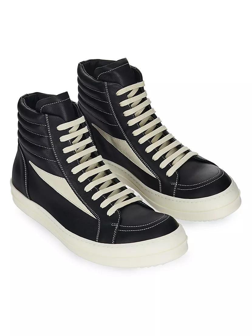 Womens High Vintage Leather Sneakers Product Image