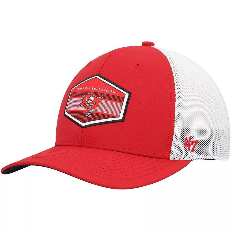 Mens 47 Brand Red Tampa Bay Buccaneers Burgess Trucker Adjustable Hat Product Image