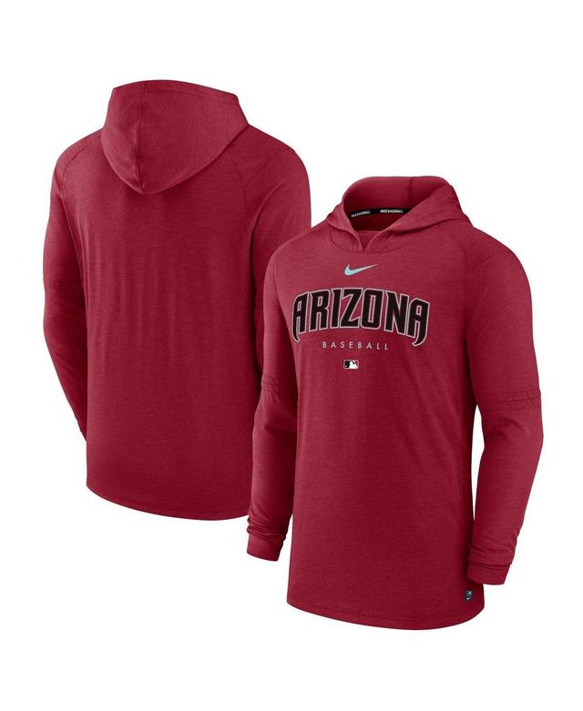 Nike Mens Red Arizona Diamondbacks Authentic Collection Early Work Tri-Blend Performance Pullover Hoodie Product Image