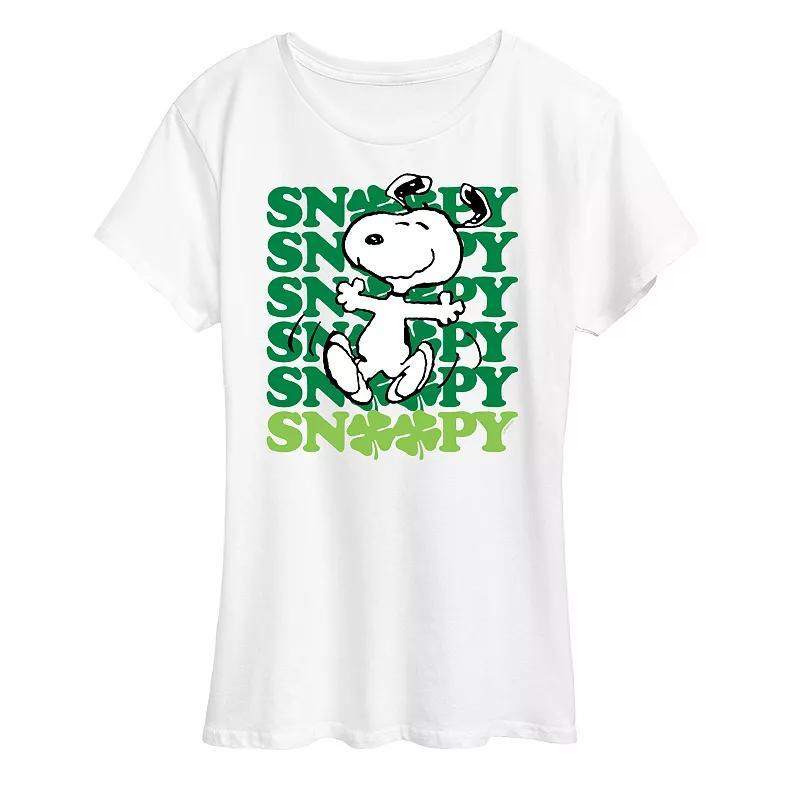 Womens Peanuts Snoopy Clover Dance Graphic Tee Product Image