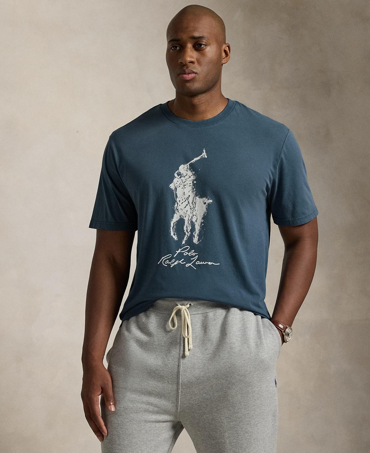 Men's Big & Tall Big Pony Jersey T-shirt In Clancy Blue Product Image