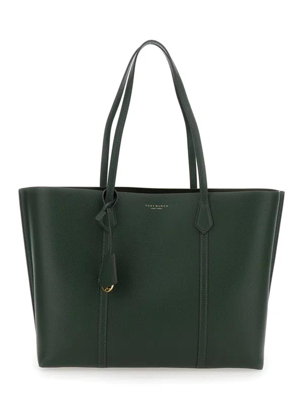 TORY BURCH Perry Triple-compartment Tote In Green Product Image