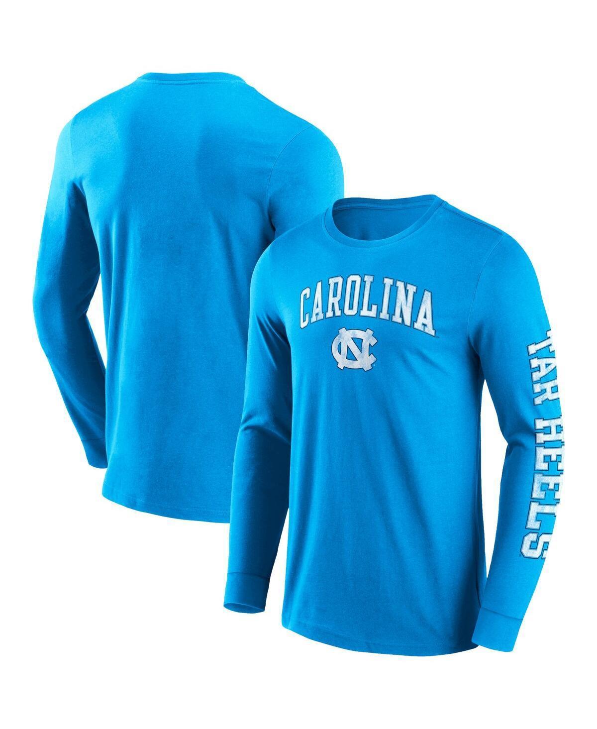 Mens Fanatics Carolina Blue North Carolina Tar Heels Distressed Arch Over Logo 2.0 Long Sleeve T-shirt Product Image