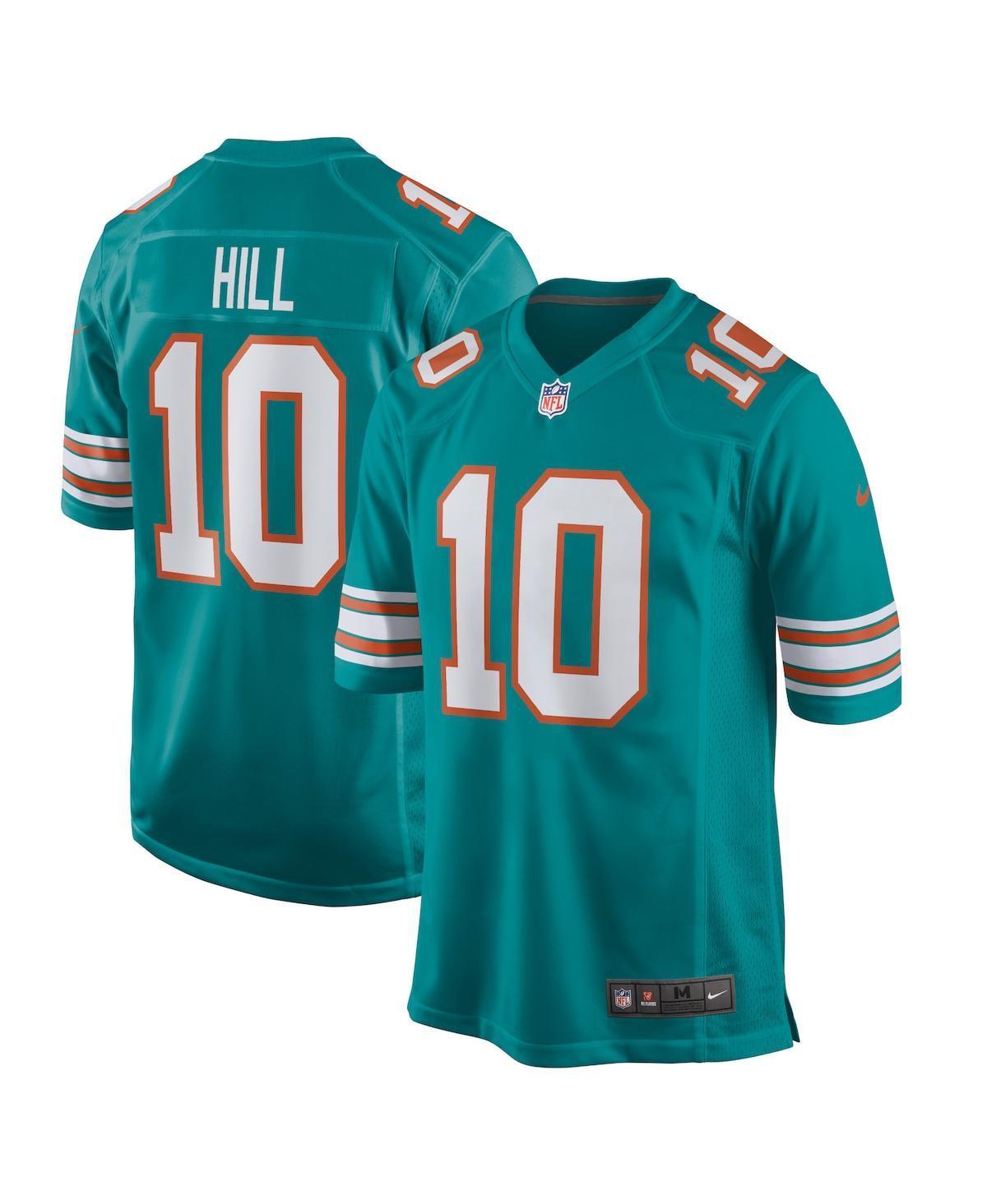 Nike Mens Tyreek Hill Miami Dolphins Game Jersey - Aqua Product Image