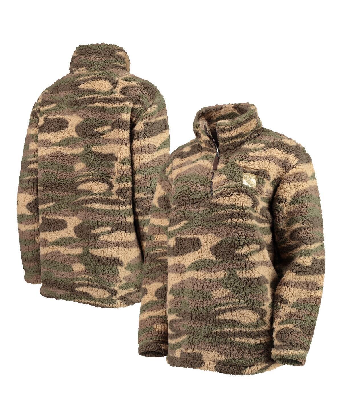 Womens G-III Sports by Carl Banks Camo New York Rangers Sherpa Quarter-Zip Jacket Product Image