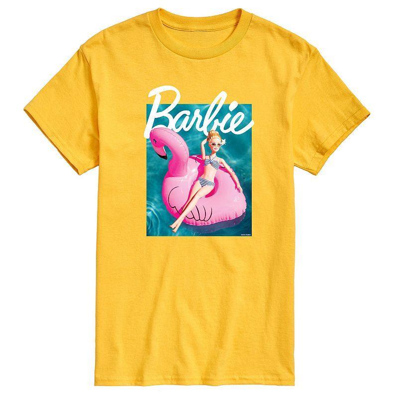 Mens Barbie Pool Flamingo Graphic Tee Blue Product Image