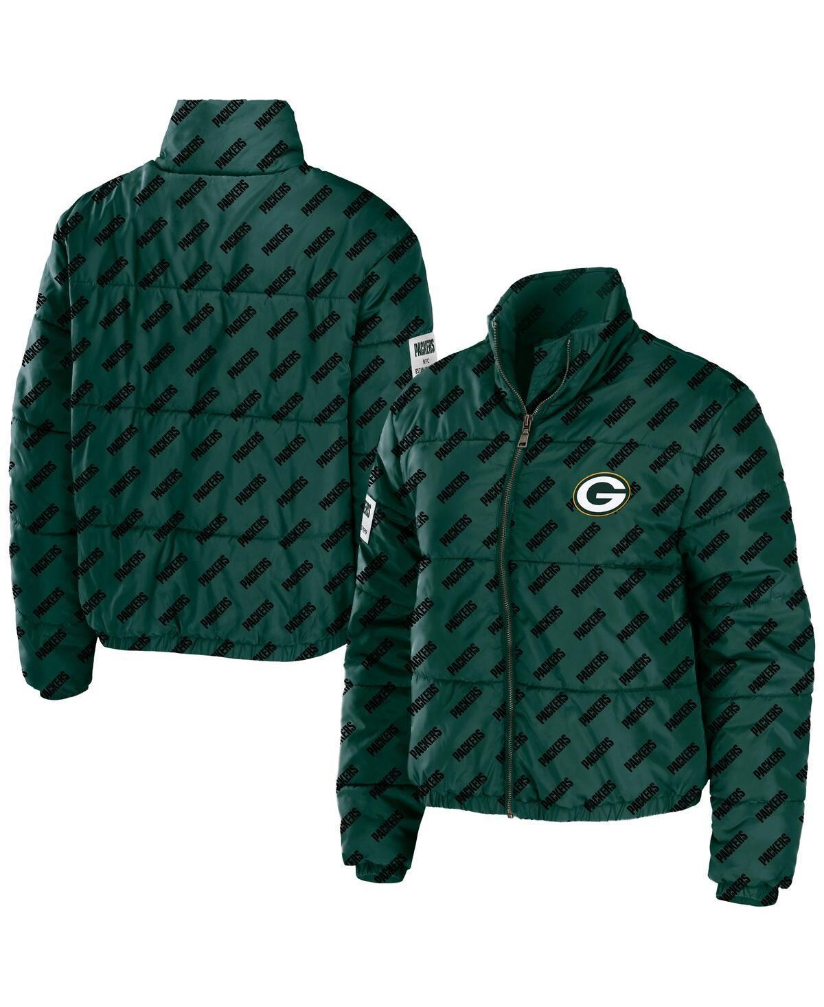 Womens Wear by Erin Andrews Green Green Bay Packers Puffer Full-Zip Jacket Product Image