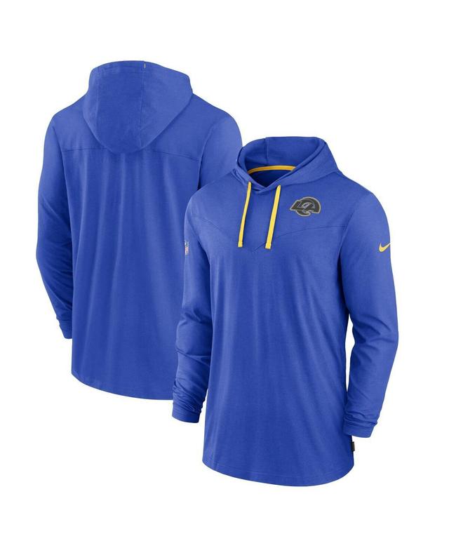 NIKE Men's  Royal Los Angeles Rams Sideline Pop Performance Pullover Long Sleeve Hoodie T-shirt Product Image