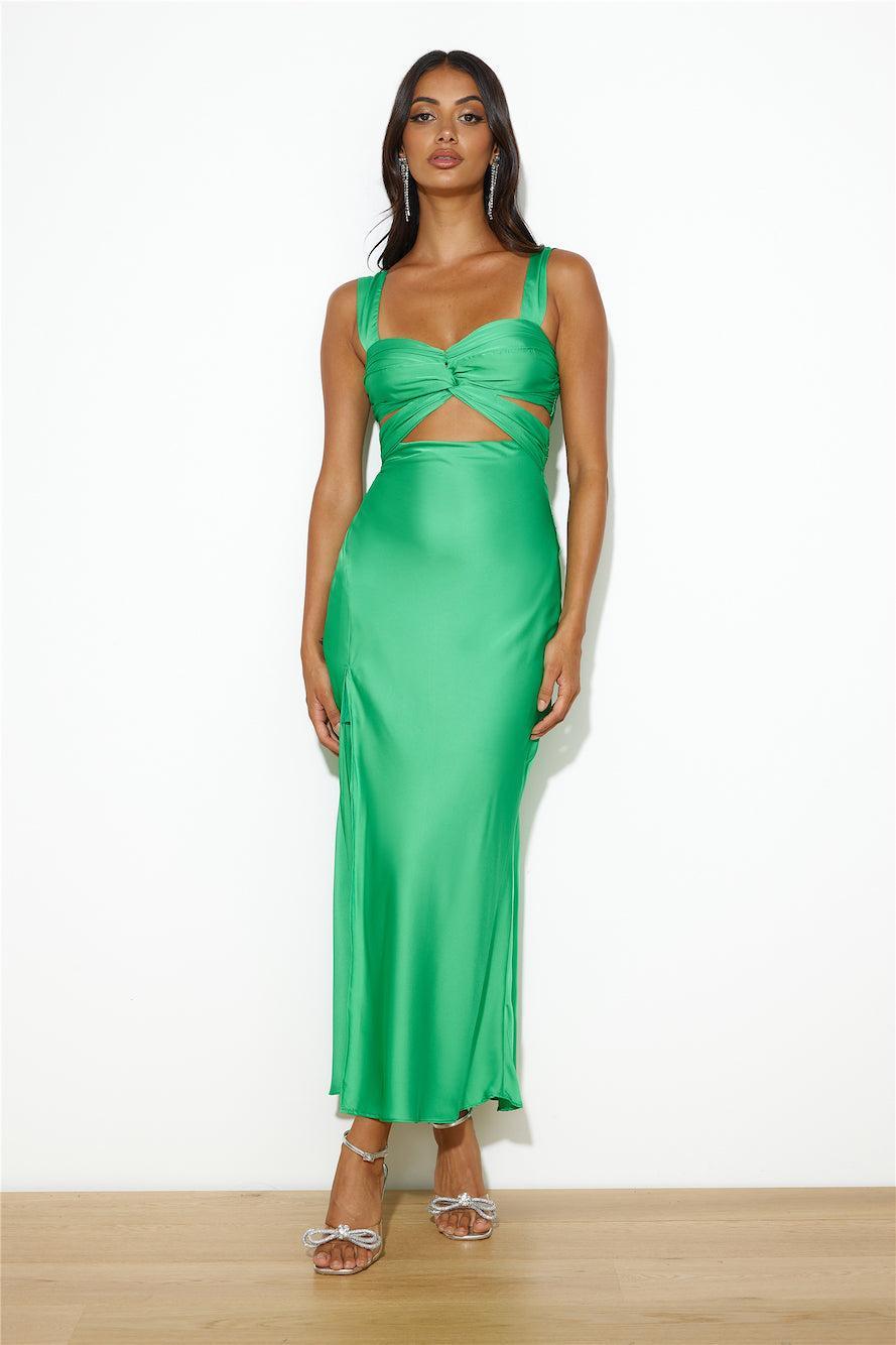 Dreaming Of Her Maxi Dress Green  Product Image