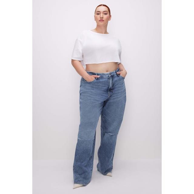 Womens Good 90s Loose Baggy Jeans | Indigo, Size 14 | Good American by Khlo Kardashian Product Image