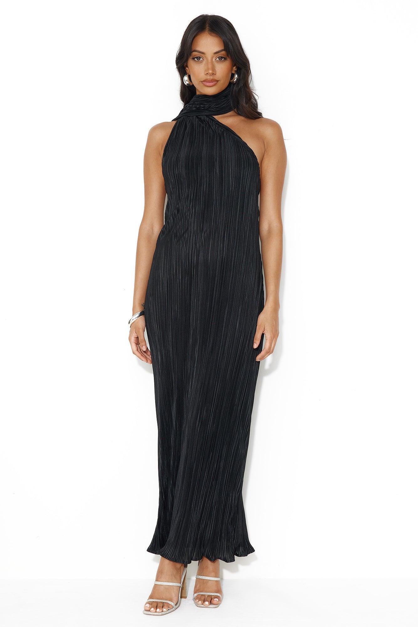 Plisse Perfect Maxi Dress Black Product Image